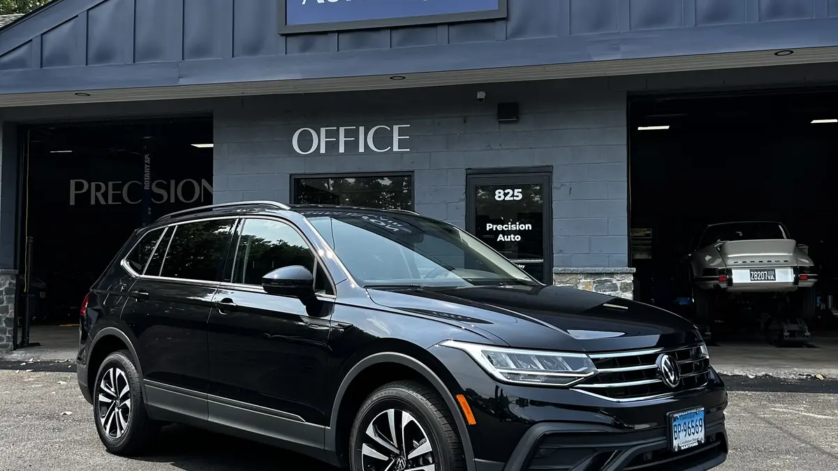 Used SUV parked outside our South Windsor shop at 825 John Fitch Blvd