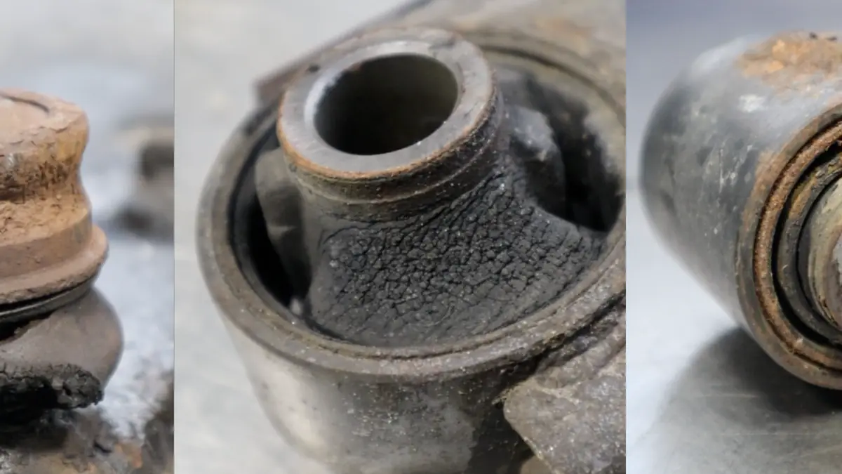 Failed control arm bushing on a Subaru Forester at our West Springfield shop