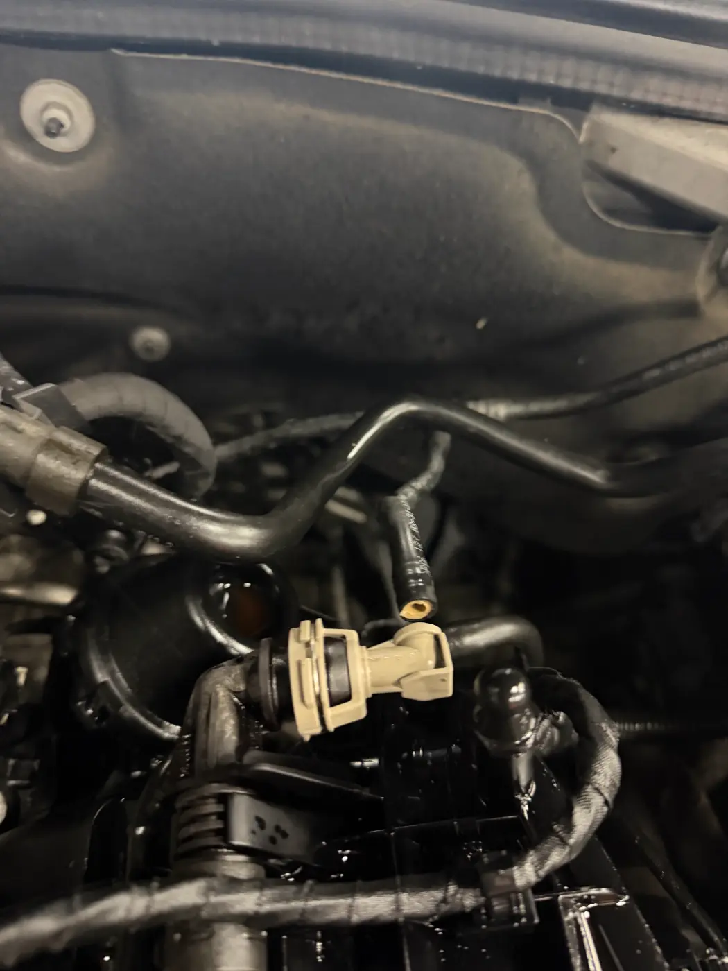 New coolant line fitted on an Audi with no heat at idle, at our South Windsor shop