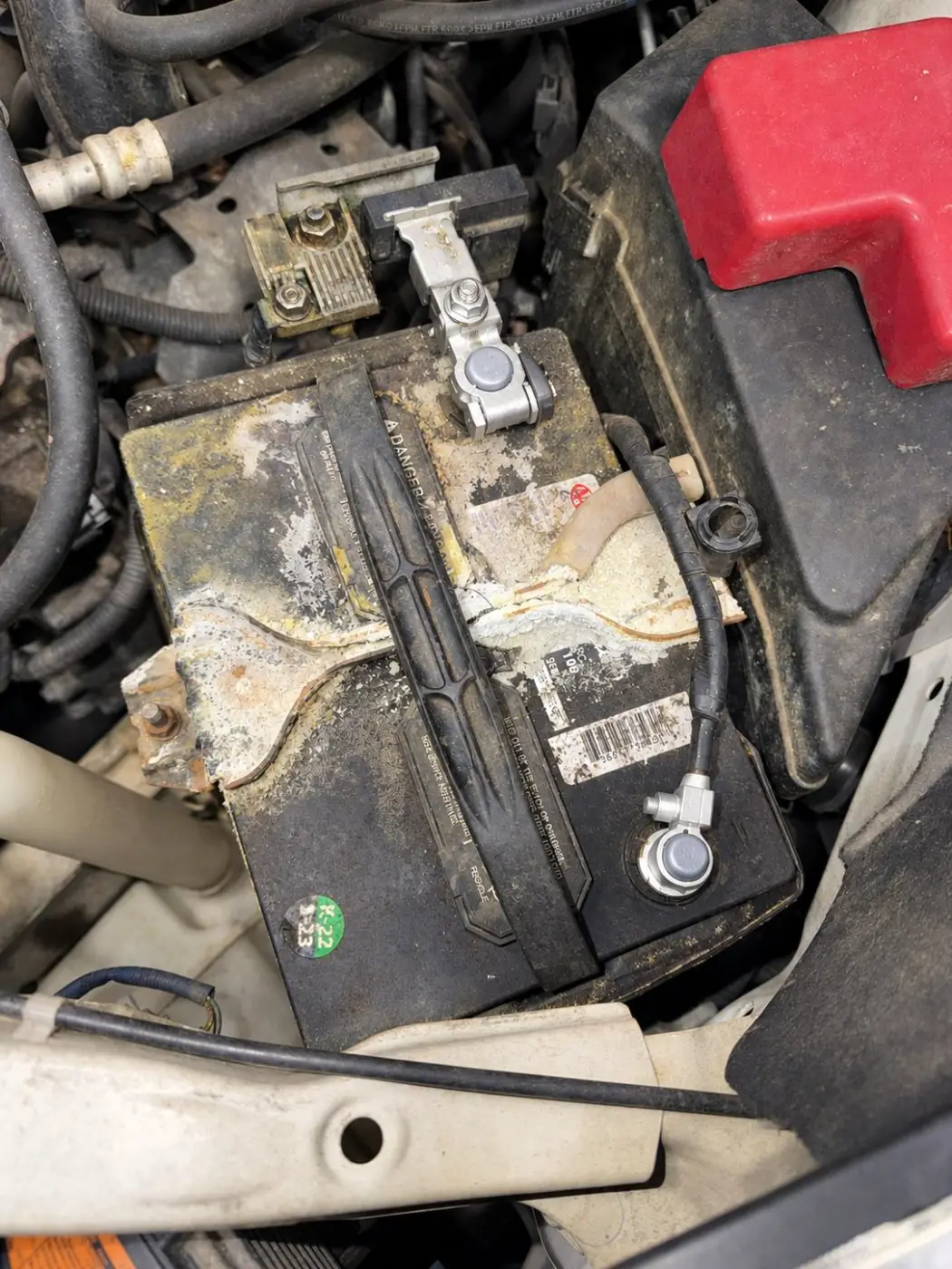 The same battery terminals after the repair at our West Springfield shop