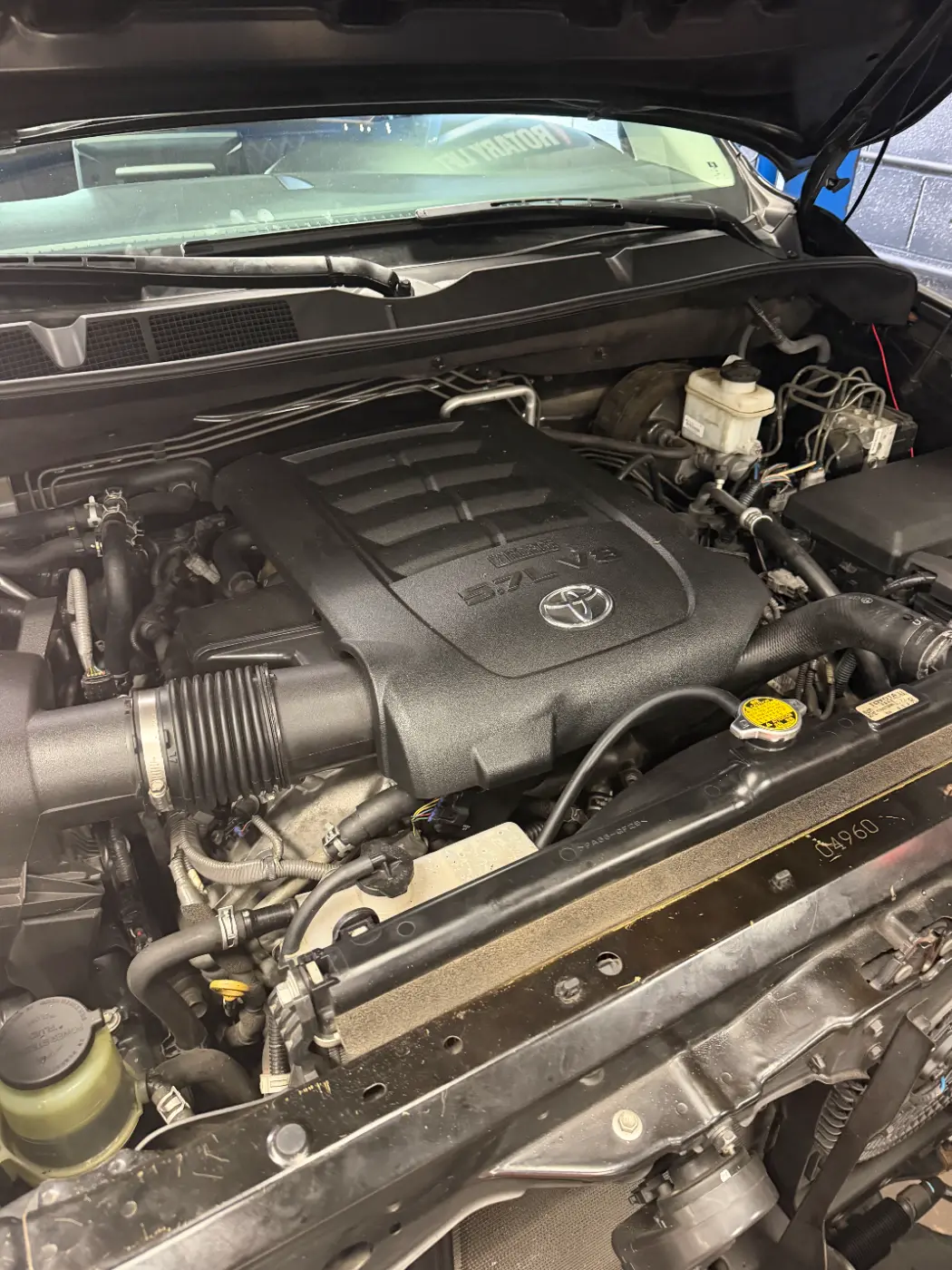 Toyota timing chain job in progress at our West Springfield shop